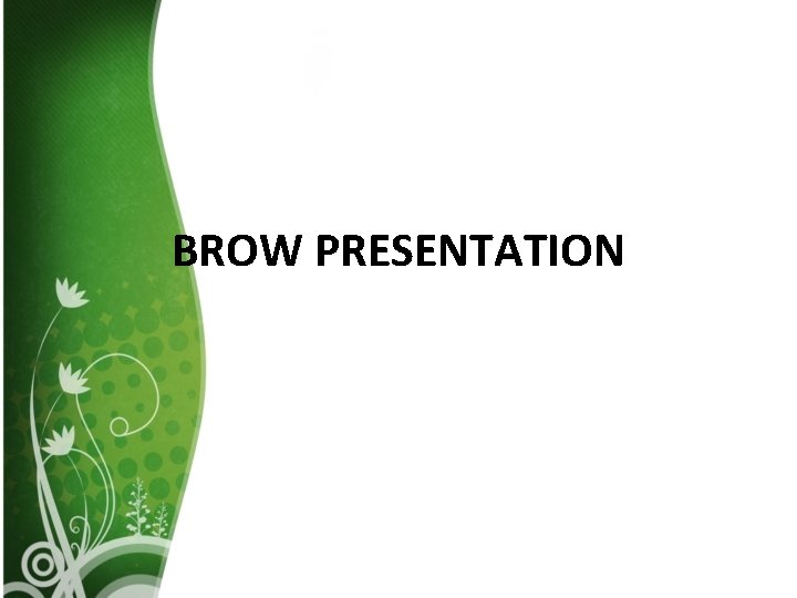 BROW PRESENTATION 