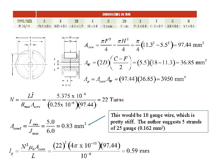 This would be 18 gauge wire, which is pretty stiff. The author suggests 5