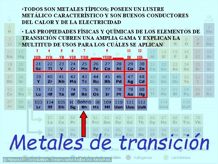  • TODOS SON METALES TÍPICOS; POSEEN UN LUSTRE METÁLICO CARACTERÍSTICO Y SON BUENOS