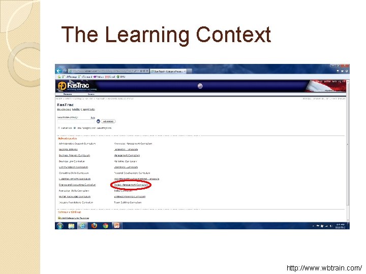 The Learning Context http: //www. wbtrain. com/ 