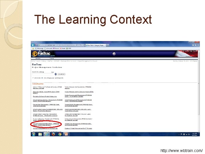 The Learning Context http: //www. wbtrain. com/ 