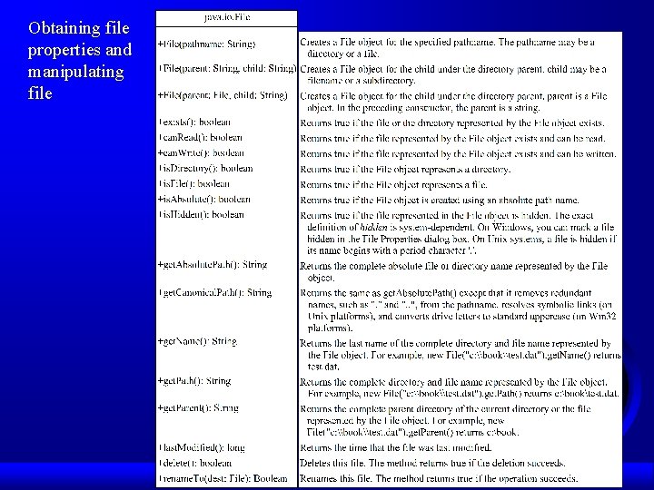 Obtaining file properties and manipulating file 4 Obtaining file properties and manipulating file 4
