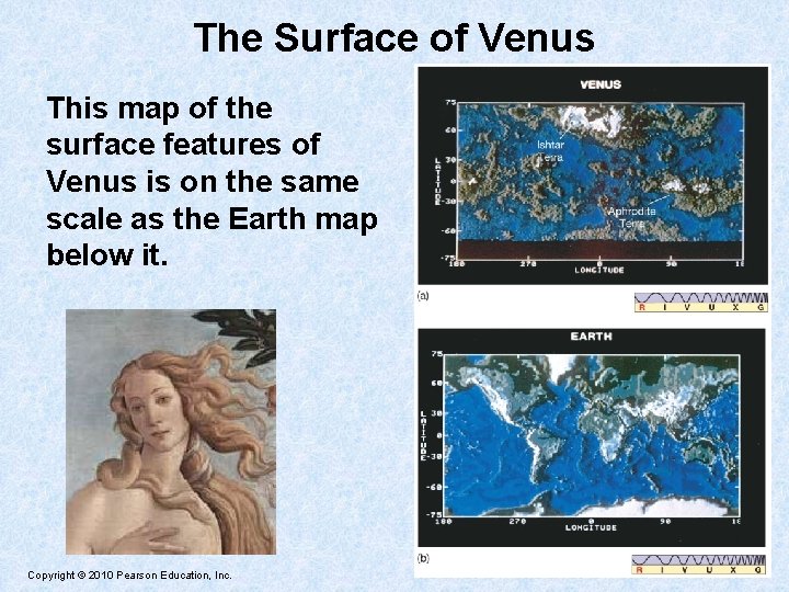 The Surface of Venus This map of the surface features of Venus is on
