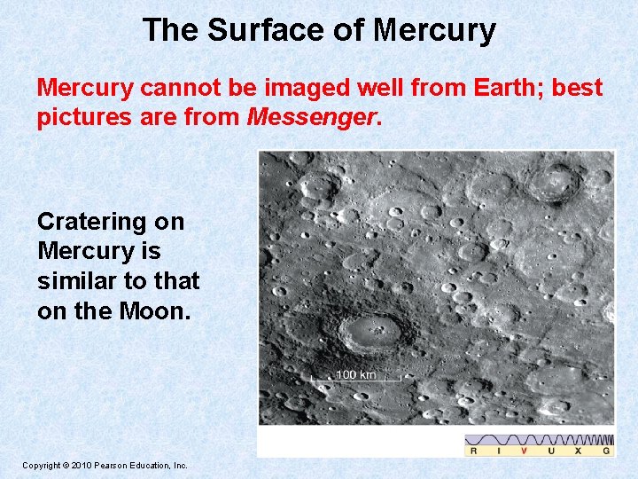 The Surface of Mercury cannot be imaged well from Earth; best pictures are from