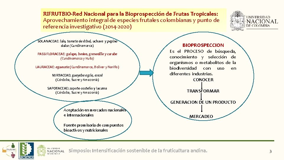 RIFRUTBIO-Red Nacional para la Bioprospección de Frutas Tropicales: Aprovechamiento integral de especies frutales colombianas