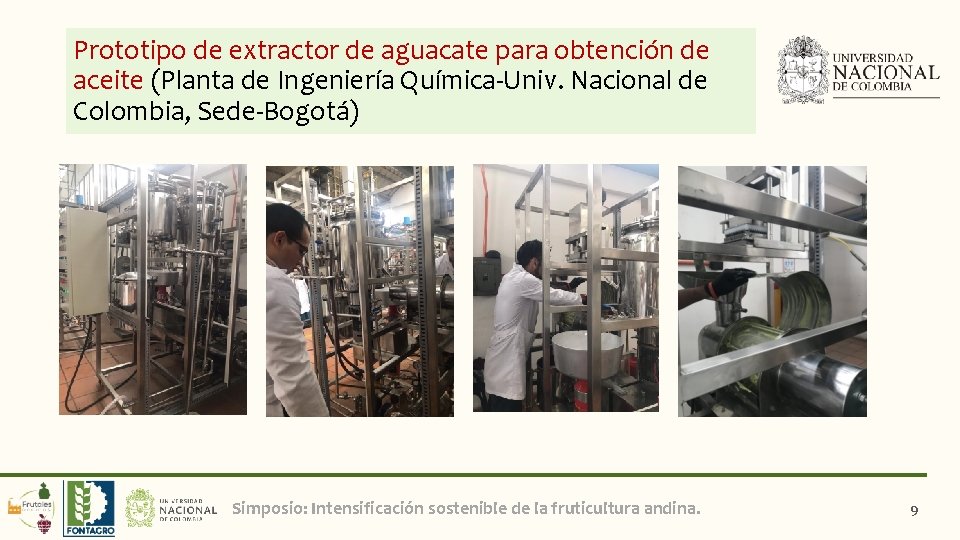 Prototipo de extractor de aguacate para obtención de aceite (Planta de Ingeniería Química-Univ. Nacional