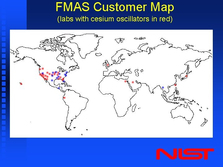 FMAS Customer Map (labs with cesium oscillators in red) 
