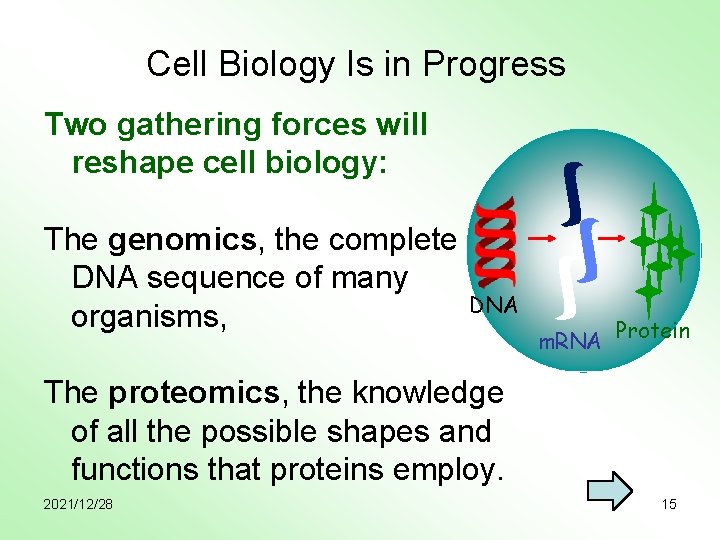 Cell Biology Is in Progress Two gathering forces will reshape cell biology: The genomics,