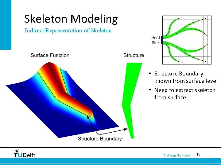 Skeleton Modeling Indirect Representation of Skeleton • Structure Boundary known from surface level •