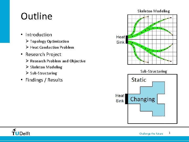 Outline Skeleton Modeling • Introduction Ø Topology Optimization Ø Heat Conduction Problem • Research