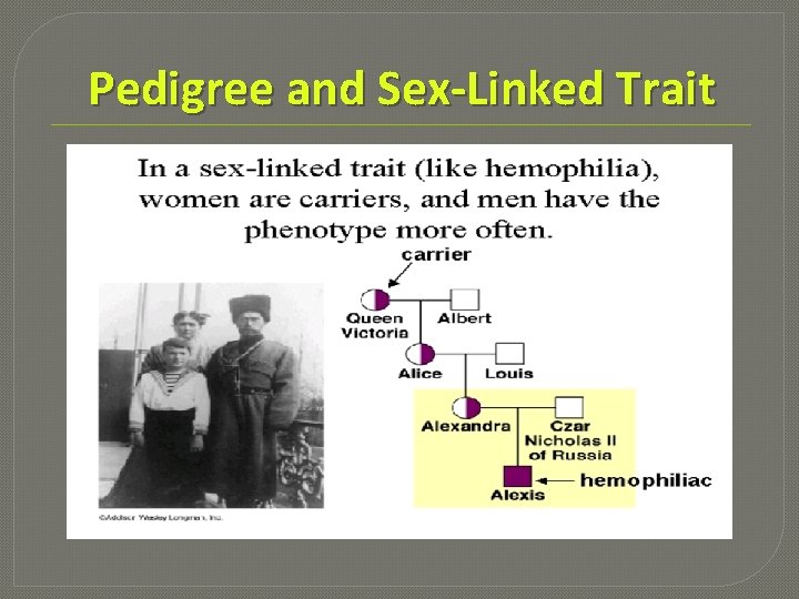 Pedigree and Sex-Linked Trait 