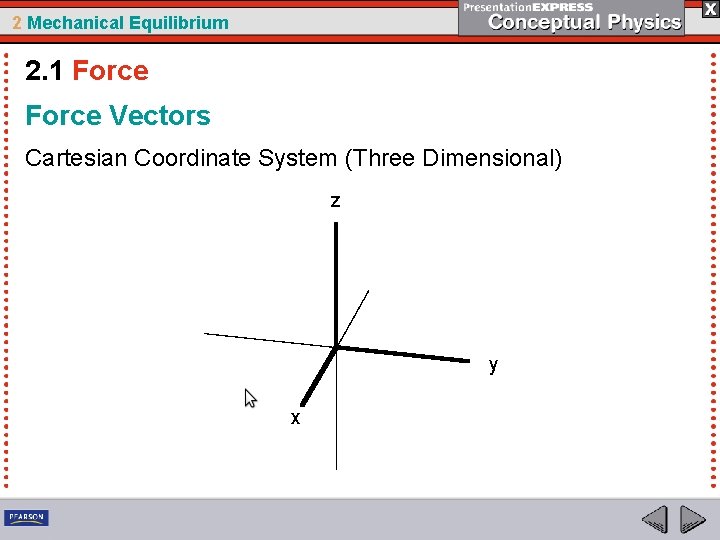 2 Mechanical Equilibrium 2. 1 Force Vectors Cartesian Coordinate System (Three Dimensional) 