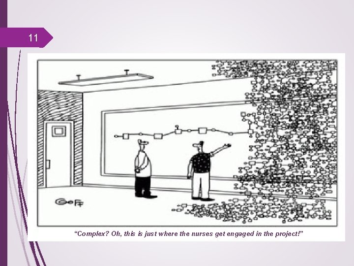 11 “Complex? Oh, this is just where the nurses get engaged in the project!”