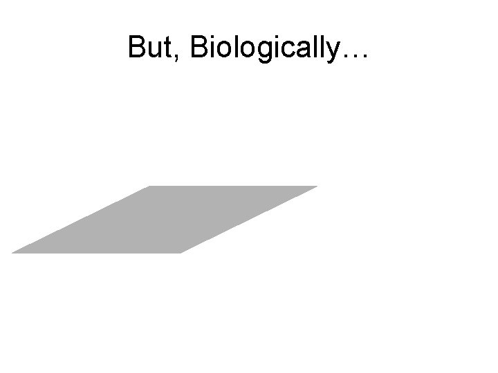 But, Biologically… (+) 