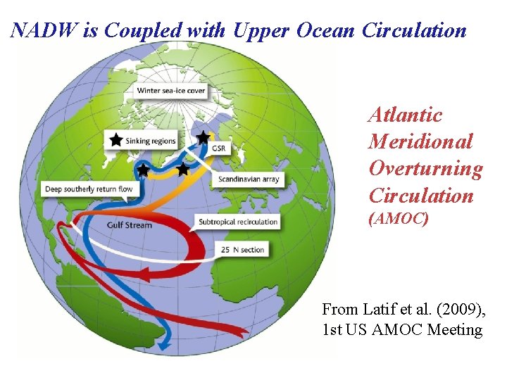 NADW is Coupled with Upper Ocean Circulation Atlantic Meridional Overturning Circulation (AMOC) From Latif