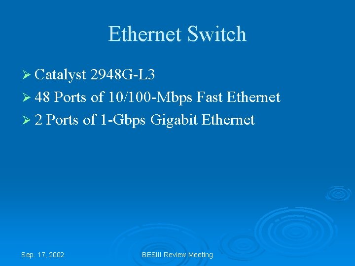 Ethernet Switch Ø Catalyst 2948 G-L 3 Ø 48 Ports of 10/100 -Mbps Fast
