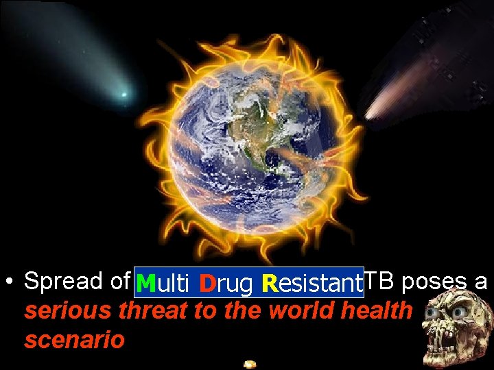  • Spread of Multi Drug Resistant. TB poses a serious threat to the