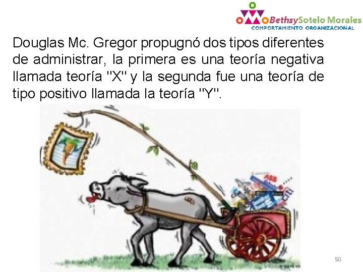 Douglas Mc. Gregor propugnó dos tipos diferentes de administrar, la primera es una teoría