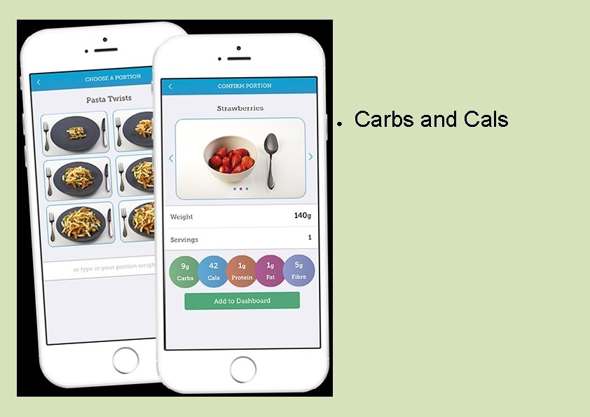 ● Carbs and Cals 