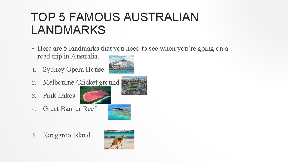 TOP 5 FAMOUS AUSTRALIAN LANDMARKS • Here are 5 landmarks that you need to