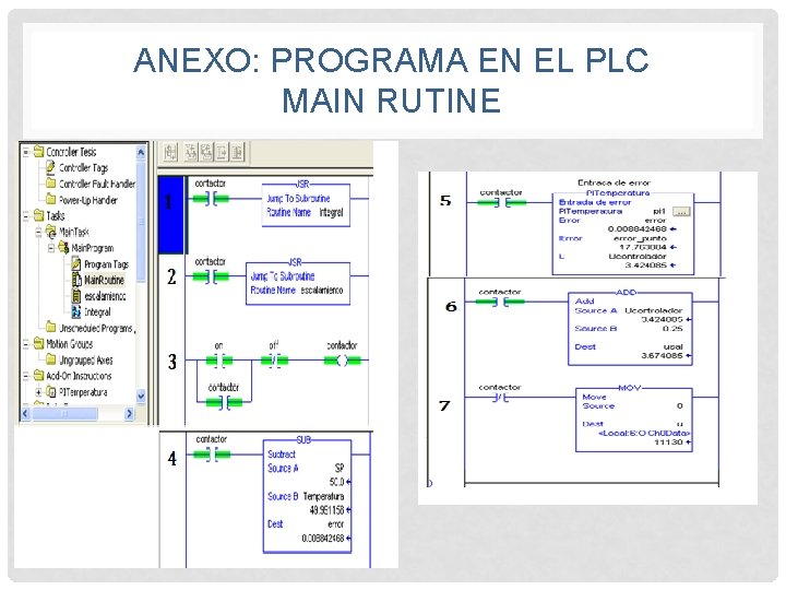 ANEXO: PROGRAMA EN EL PLC MAIN RUTINE 