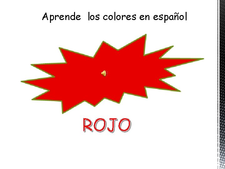 Aprende los colores en español ROJO 