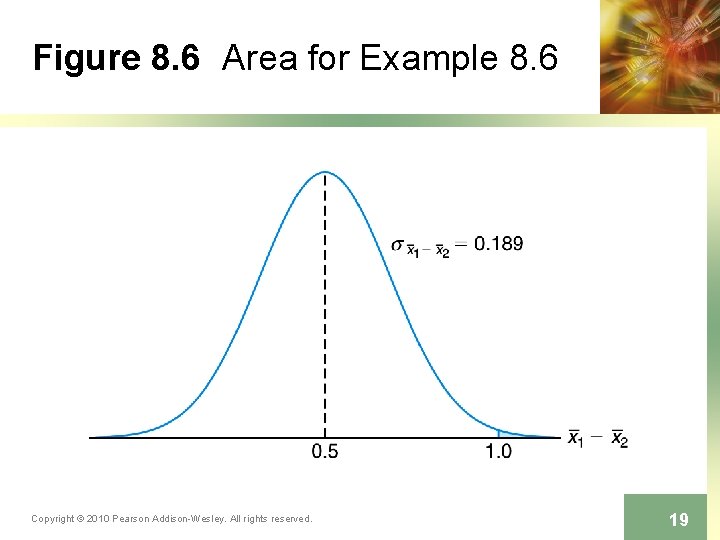 Figure 8. 6 Area for Example 8. 6 Copyright © 2010 Pearson Addison-Wesley. All