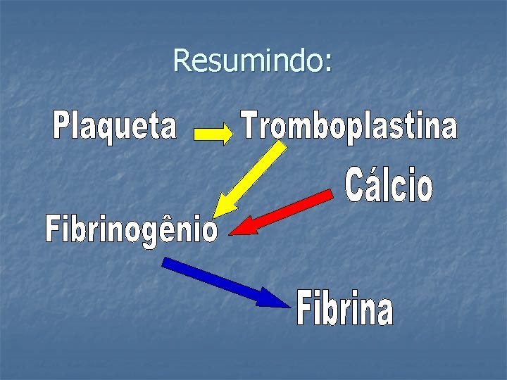 Resumindo: 