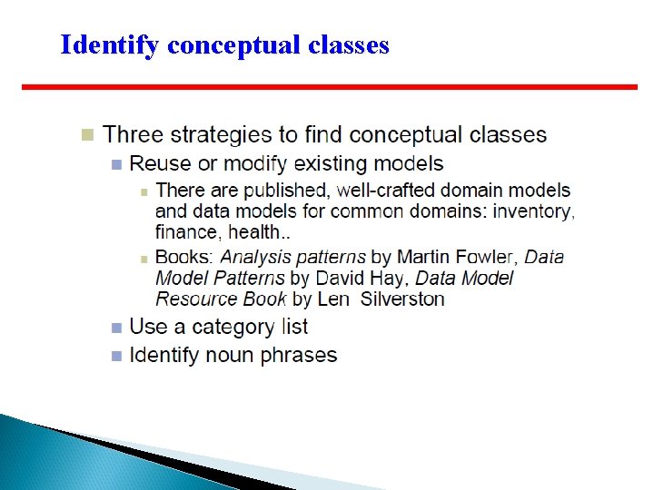 Identify conceptual classes 