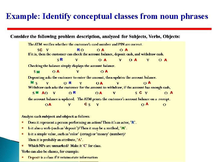 Example: Identify conceptual classes from noun phrases 