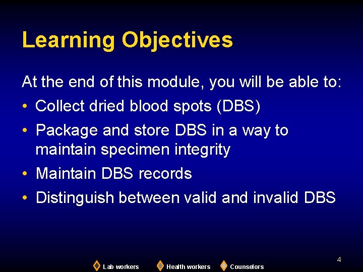 Learning Objectives At the end of this module, you will be able to: •