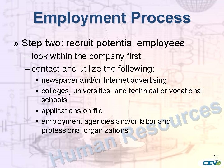 Employment Process » Step two: recruit potential employees – look within the company first