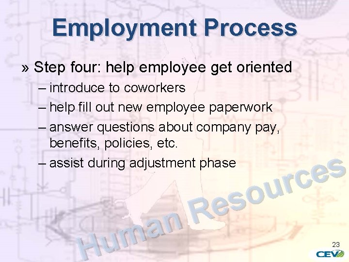 Employment Process » Step four: help employee get oriented – introduce to coworkers –