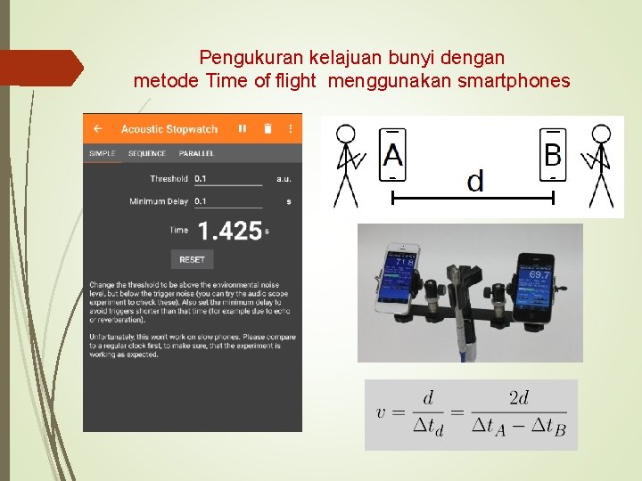 Pengukuran kelajuan bunyi dengan metode Time of flight menggunakan smartphones 
