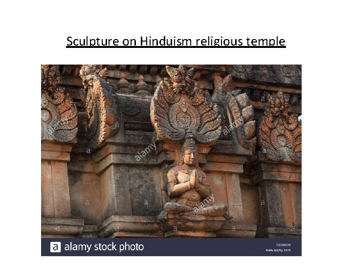 Sculpture on Hinduism religious temple 