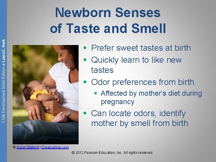 Child Development Ninth Edition ● Laura E. Berk Newborn Senses of Taste and Smell