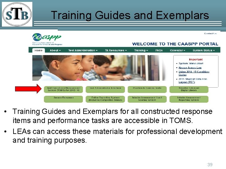 Training Guides and Exemplars • Training Guides and Exemplars for all constructed response items