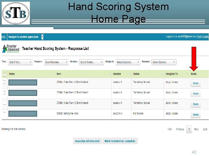 Hand Scoring System Home Page 42 