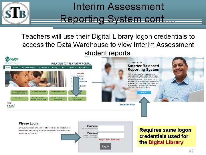 Interim Assessment Reporting System cont. … Teachers will use their Digital Library logon credentials