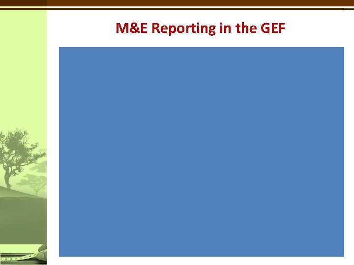 M&E Reporting in the GEF 9 