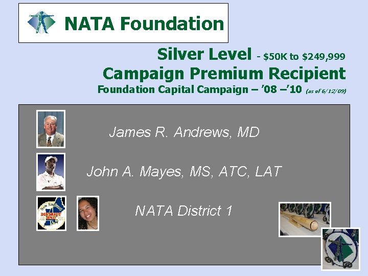 NATA Foundation Silver Level - $50 K to $249, 999 Campaign Premium Recipient Foundation