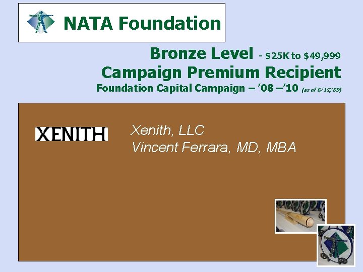 NATA Foundation Bronze Level - $25 K to $49, 999 Campaign Premium Recipient Foundation