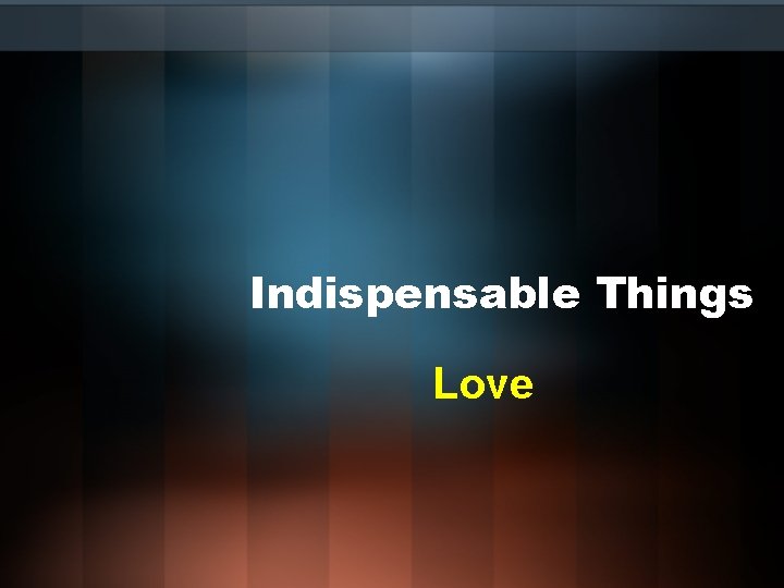 Indispensable Things Love 