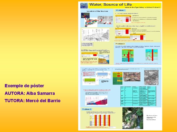 Exemple de pòster AUTORA: Alba Samarra TUTORA: Mercè del Barrio 