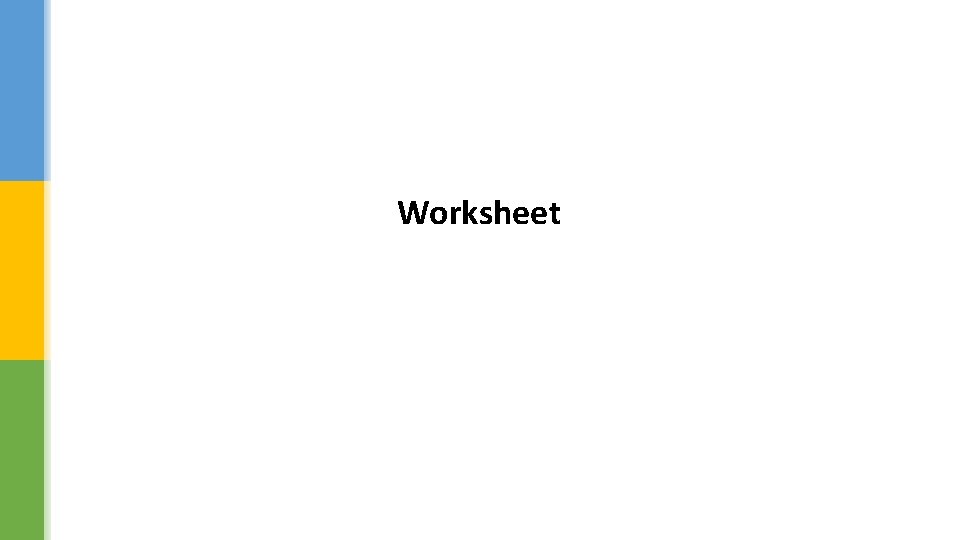 Worksheet 