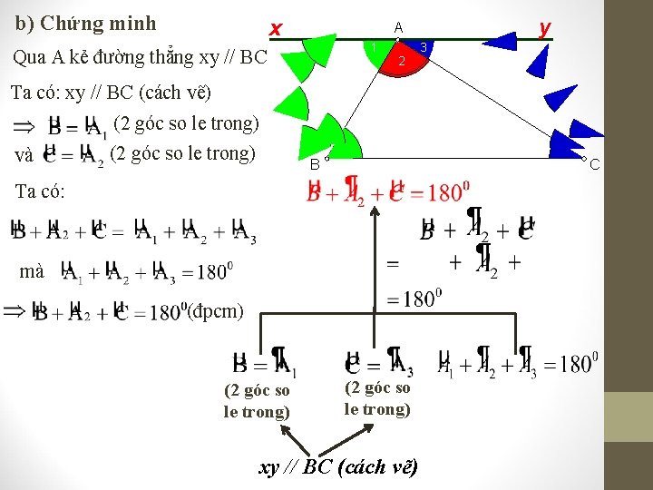 b) Chứng minh x y A 1 Qua A kẻ đường thẳng xy //