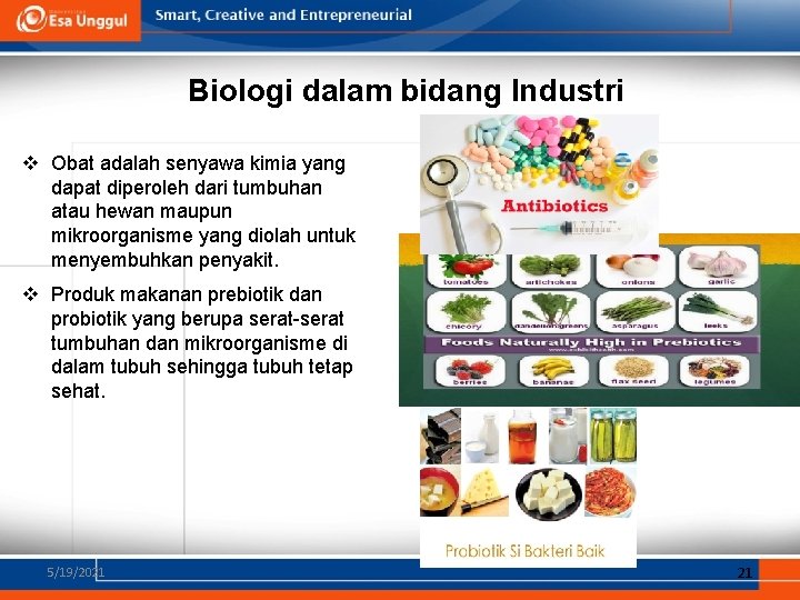 Biologi dalam bidang Industri v Obat adalah senyawa kimia yang dapat diperoleh dari tumbuhan