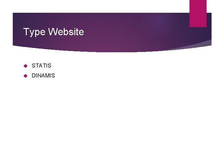 Type Website STATIS DINAMIS 
