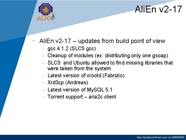 Ali. En v 2 -17 • Ali. En v 2 -17 – updates from