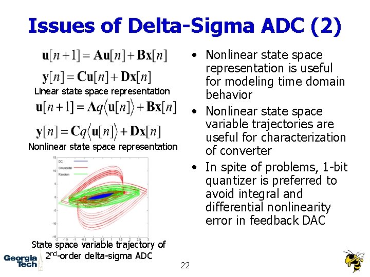 Issues of Delta-Sigma ADC (2) • Nonlinear state space representation is useful for modeling